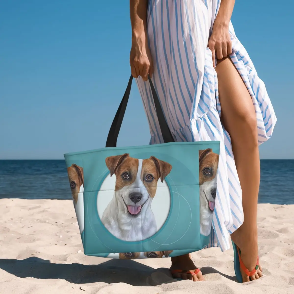 Yoga Fitness Drawing - Komik Köpek Çizimi Baskılı Jack Russell