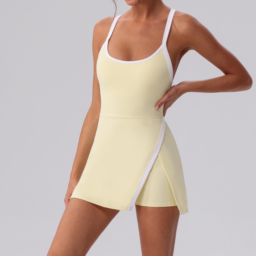 Renk Kontrastlı Tenis Elbisele - Yoga Fitness Dress incelemesi ve fiyatı