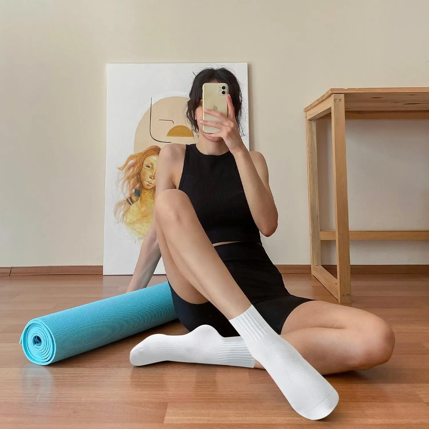 4 çift kadın yoga çorabı, düz  - Yoga & Fitness With Denise incelemesi ve fiyatı