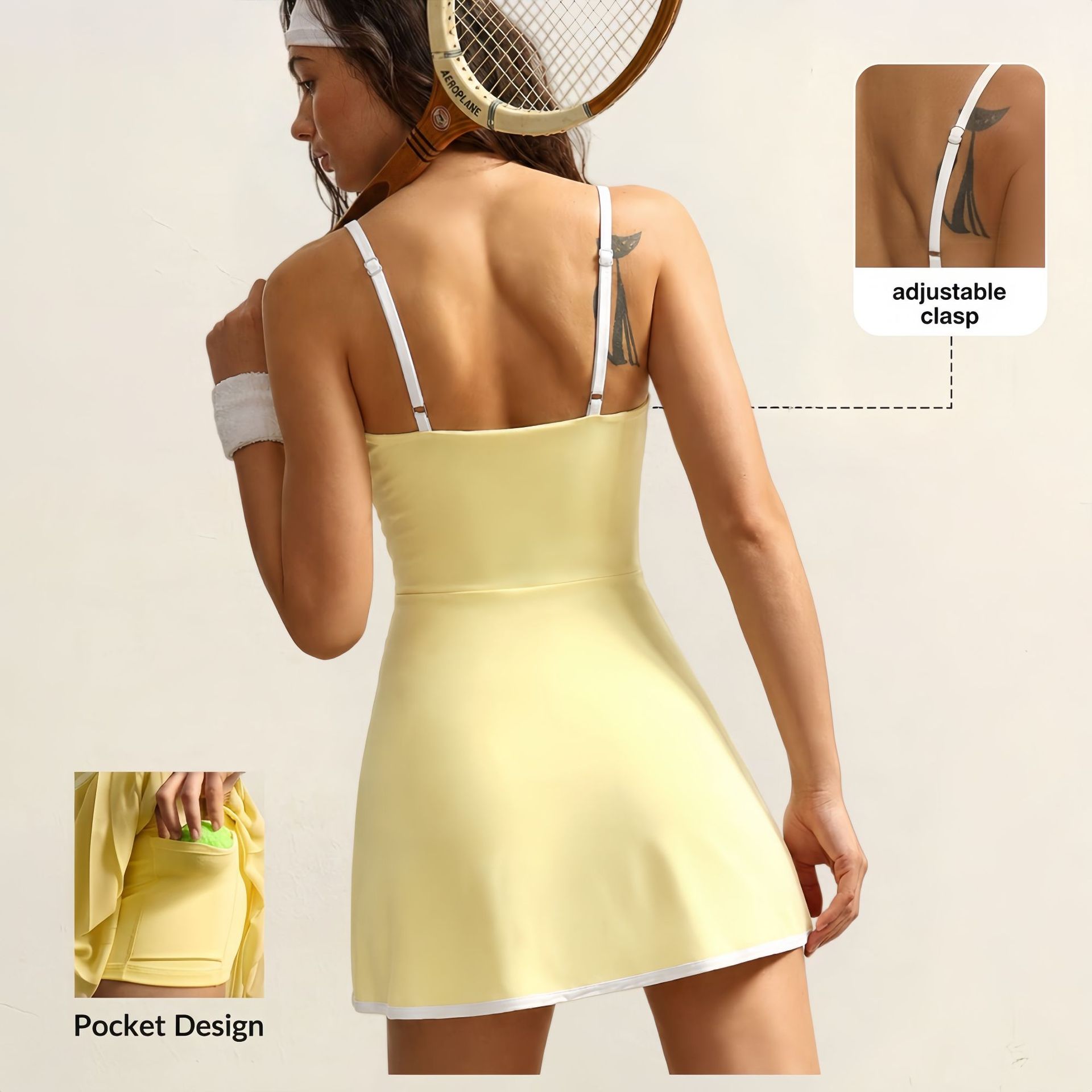 Kadın Yazlık Renk Bloklu Spage - Yoga Fitness Dress incelemesi ve fiyatı